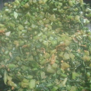大根菜と粒胡椒の味噌ソテー
